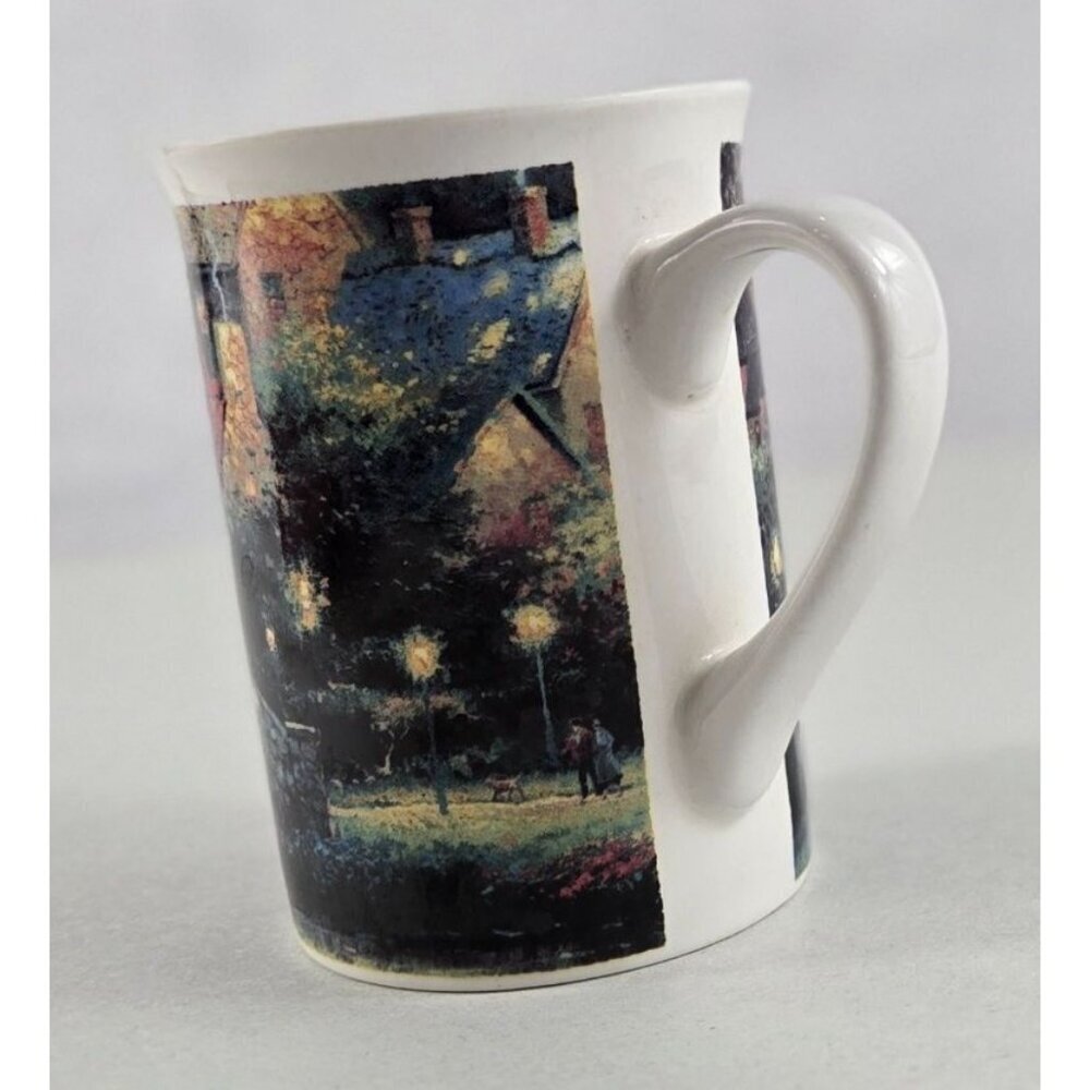 Vtg 1995 Lamplight Village Ceramic Coffee Mug 1995 Artist Thomas Kinkade - Picture 4 of 14